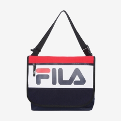 Fila Color Blocking Messenger - Miesten Olkalaukku - TummanPunainen | FI-79971